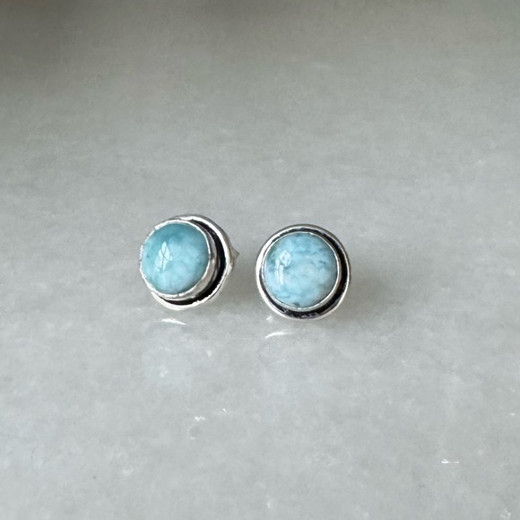 NWOT Sundance Gaea Earrings, Blue Larimar, Sterling Silver - Picture 3 of 5
